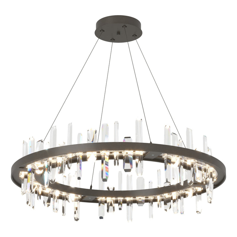 Hubbardton Forge 139915-LED-STND-07-CR LED Pendant, Dark Smoke