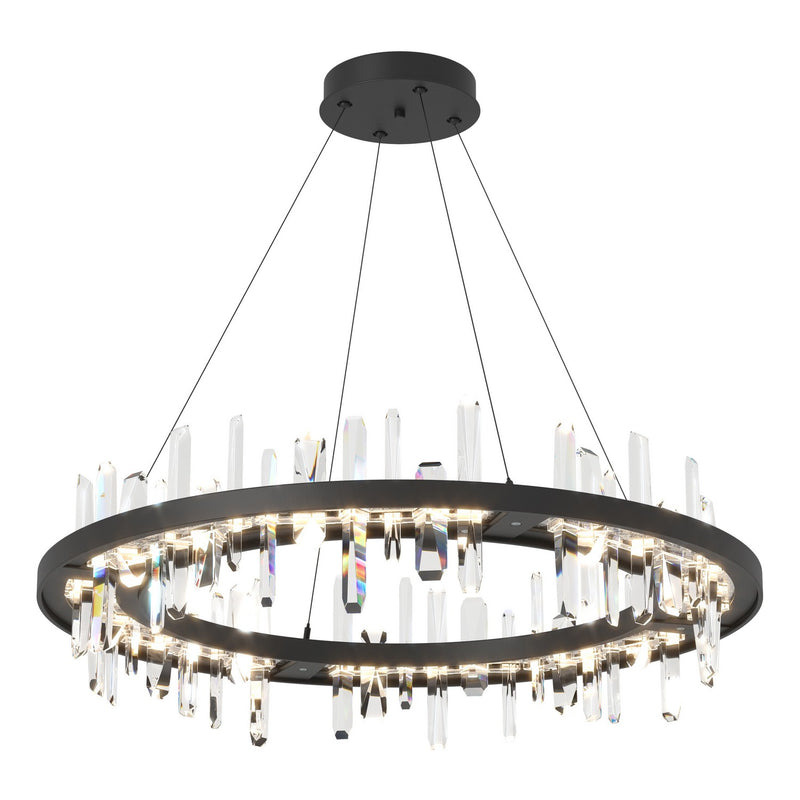 Hubbardton Forge 139915-LED-STND-10-CR LED Pendant, Black