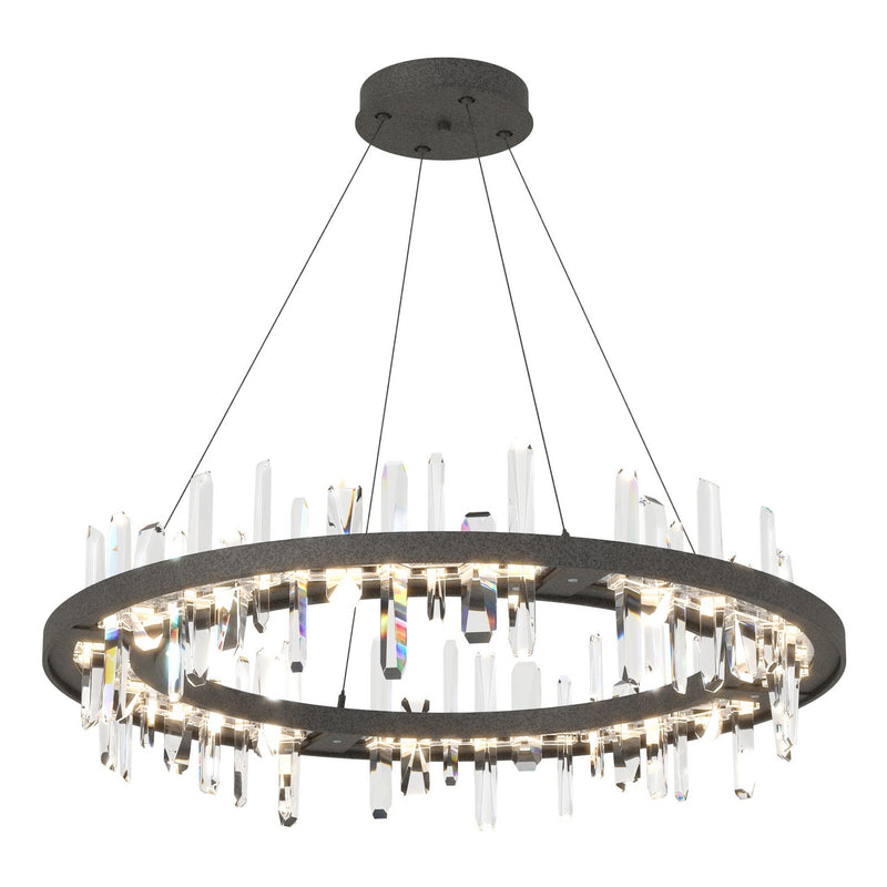 Hubbardton Forge 139915-LED-STND-20-CR LED Pendant, Natural Iron