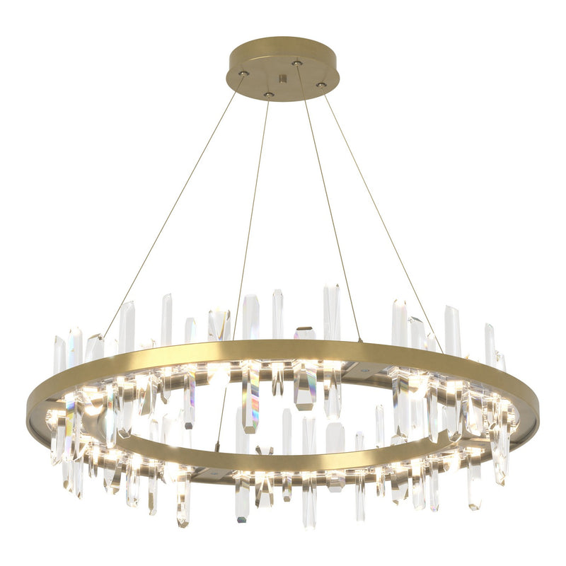 Hubbardton Forge 139915-LED-STND-86-CR LED Pendant, Modern Brass