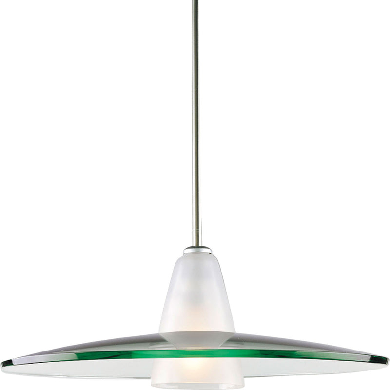 Progress Lighting P5012-09 One Light Pendant, Brushed Nickel