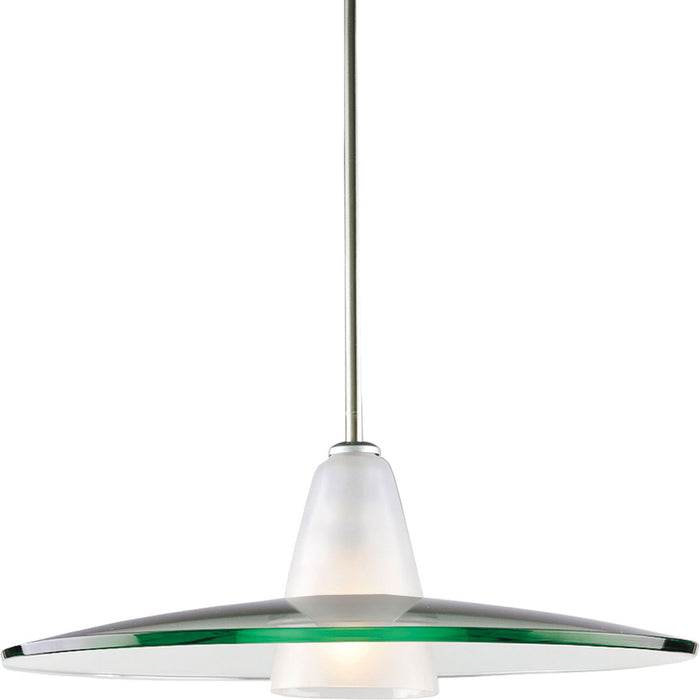 Progress Lighting P5012-09 One Light Pendant, Brushed Nickel