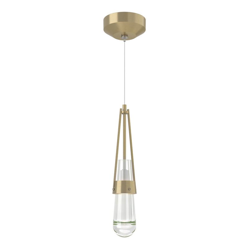 Hubbardton Forge 161040-SKT-STND-86-ZM0434 One Light Mini Pendant, Modern Brass