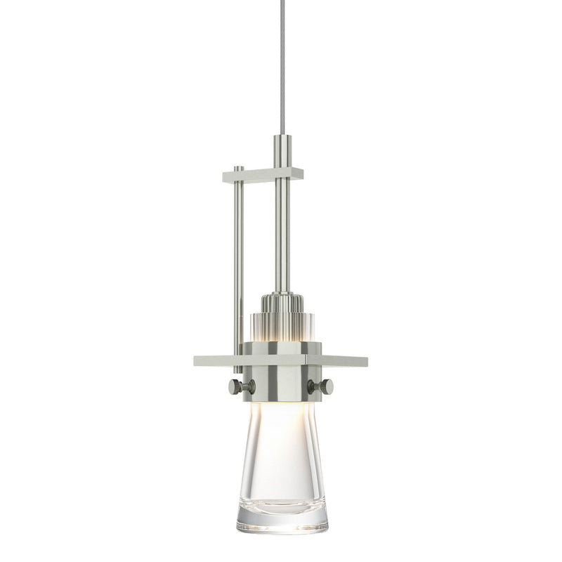 Hubbardton Forge 161060-SKT-STND-85-ZM0343 One Light Mini Pendant, Sterling