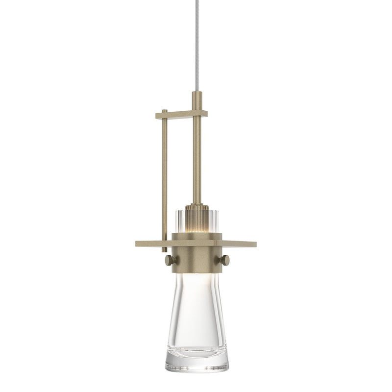 Hubbardton Forge 161065-SKT-STND-84-ZM0349 One Light Mini Pendant, Soft Gold