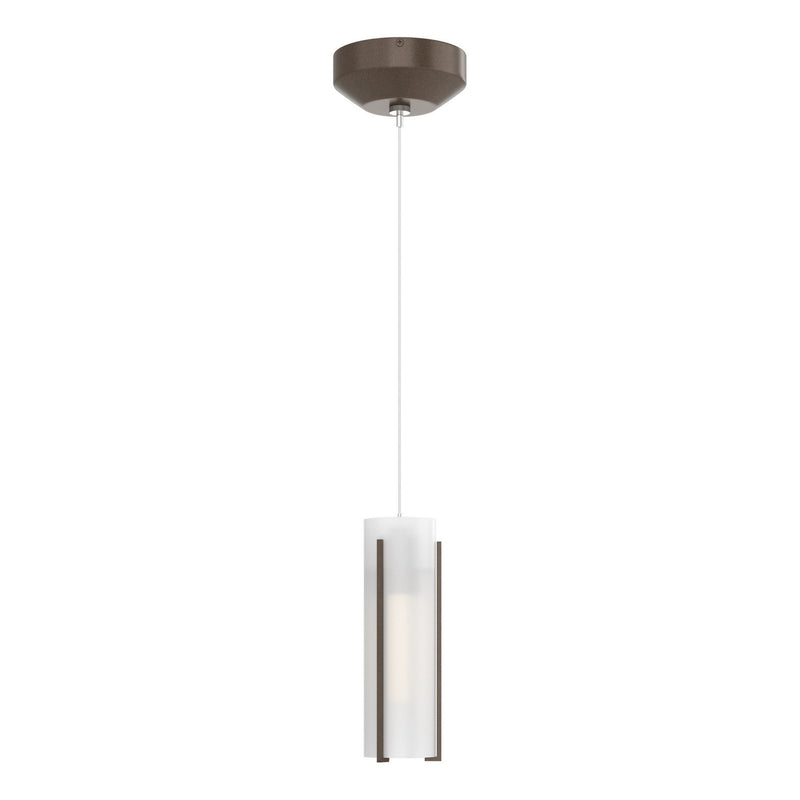 Hubbardton Forge 161180-SKT-STND-05-GG0065 One Light Mini Pendant, Bronze