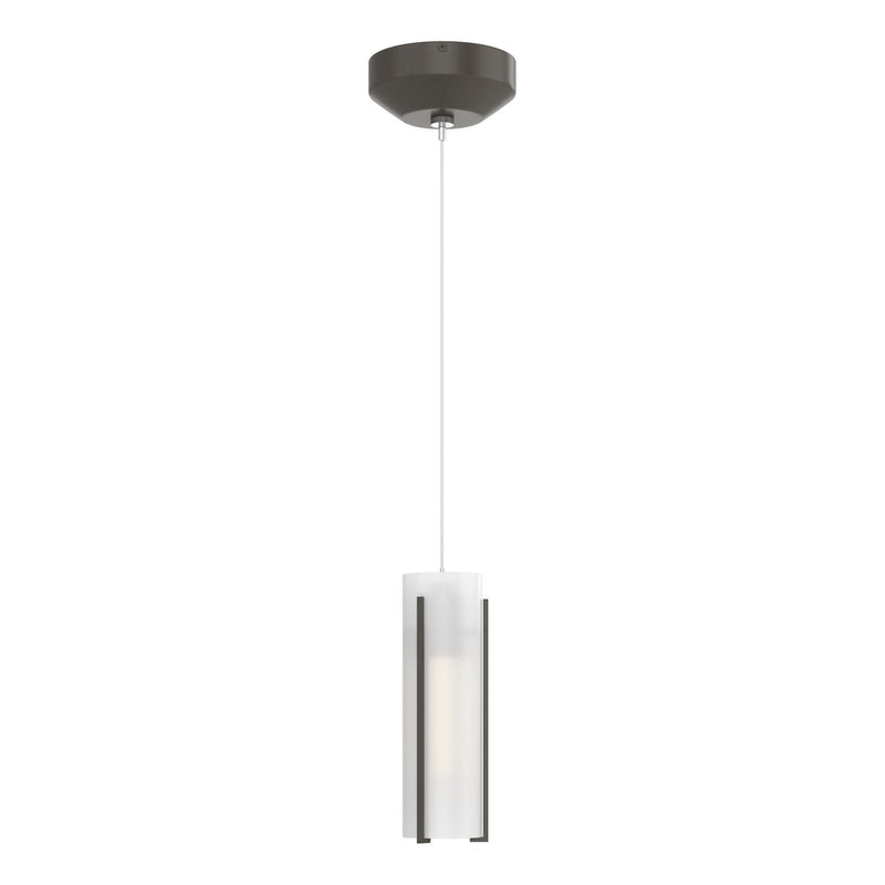 Hubbardton Forge 161180-SKT-STND-07-GG0065 One Light Mini Pendant, Dark Smoke