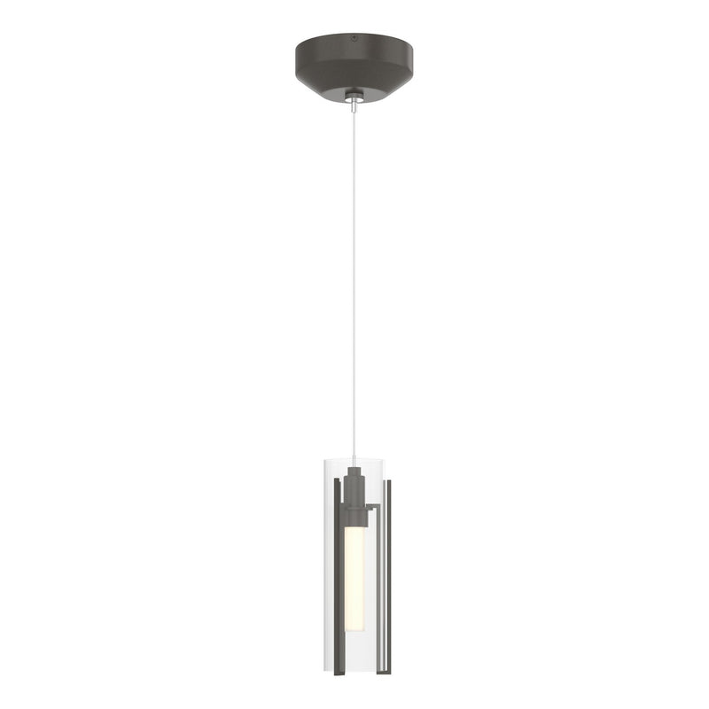 Hubbardton Forge 161180-SKT-STND-07-ZM0065 One Light Mini Pendant, Dark Smoke
