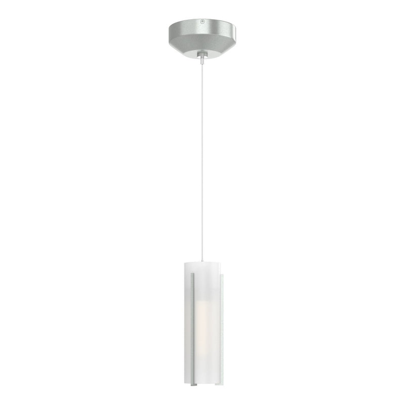 Hubbardton Forge 161180-SKT-STND-82-GG0065 One Light Mini Pendant, Vintage Platinum