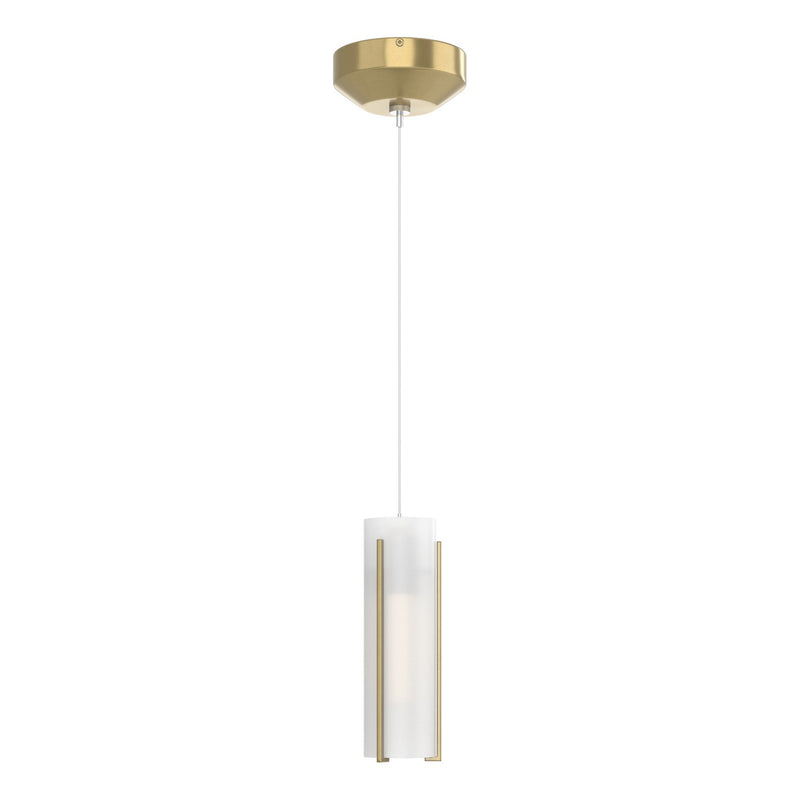 Hubbardton Forge 161180-SKT-STND-86-GG0065 One Light Mini Pendant, Modern Brass
