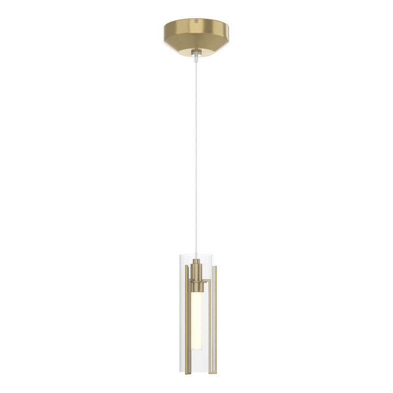Hubbardton Forge 161180-SKT-STND-86-ZM0065 One Light Mini Pendant, Modern Brass