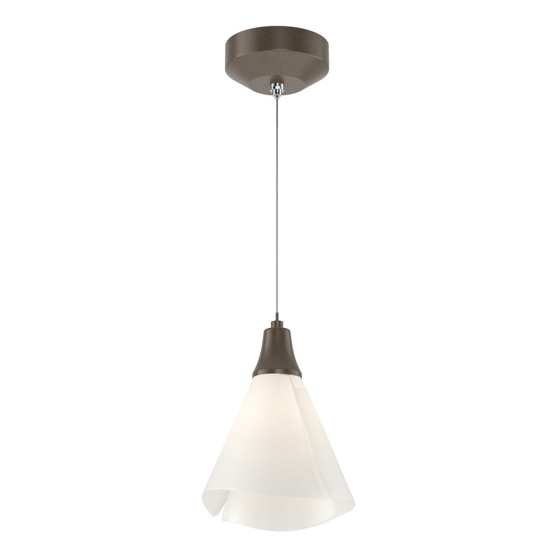 Hubbardton Forge 161181-SKT-STND-05-SH1987 LED Mini Pendant, Bronze
