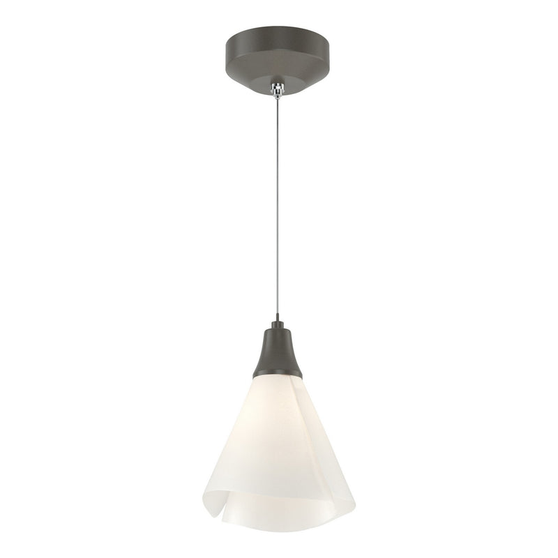 Hubbardton Forge 161181-SKT-STND-07-SH1987 LED Mini Pendant, Dark Smoke