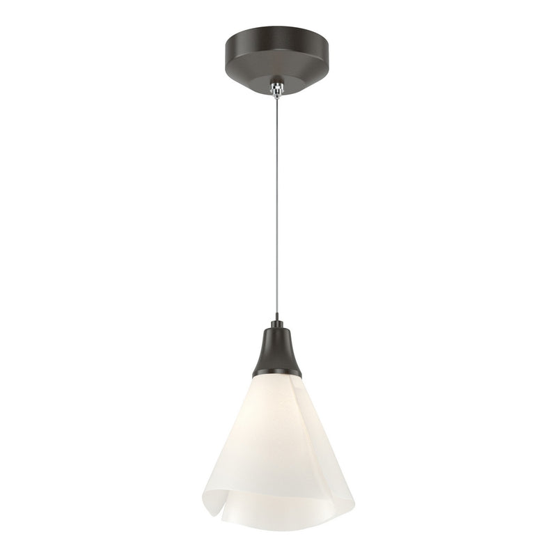 Hubbardton Forge 161181-SKT-STND-14-SH1987 LED Mini Pendant, Oil Rubbed Bronze