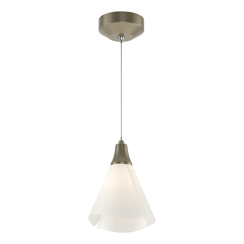 Hubbardton Forge 161181-SKT-STND-84-SH1987 LED Mini Pendant, Soft Gold