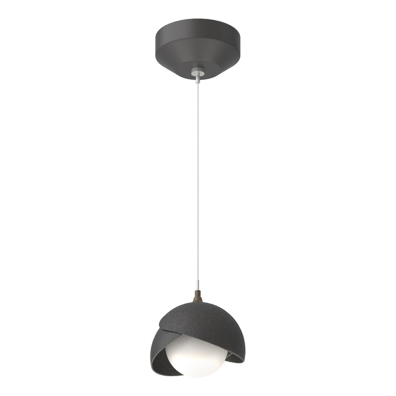 Hubbardton Forge 161183-SKT-STND-10-10-GG0711 One Light Mini Pendant, Black
