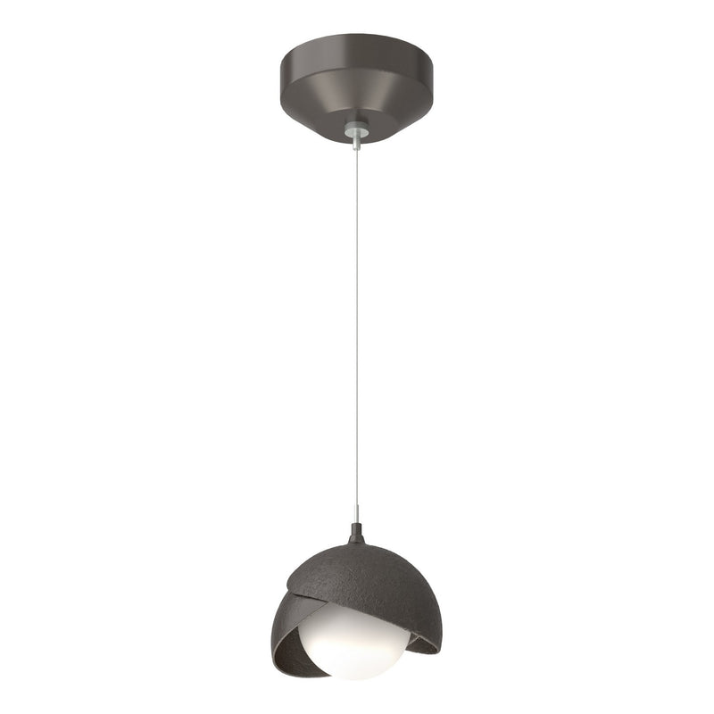 Hubbardton Forge 161183-SKT-STND-14-14-GG0711 One Light Mini Pendant, Oil Rubbed Bronze