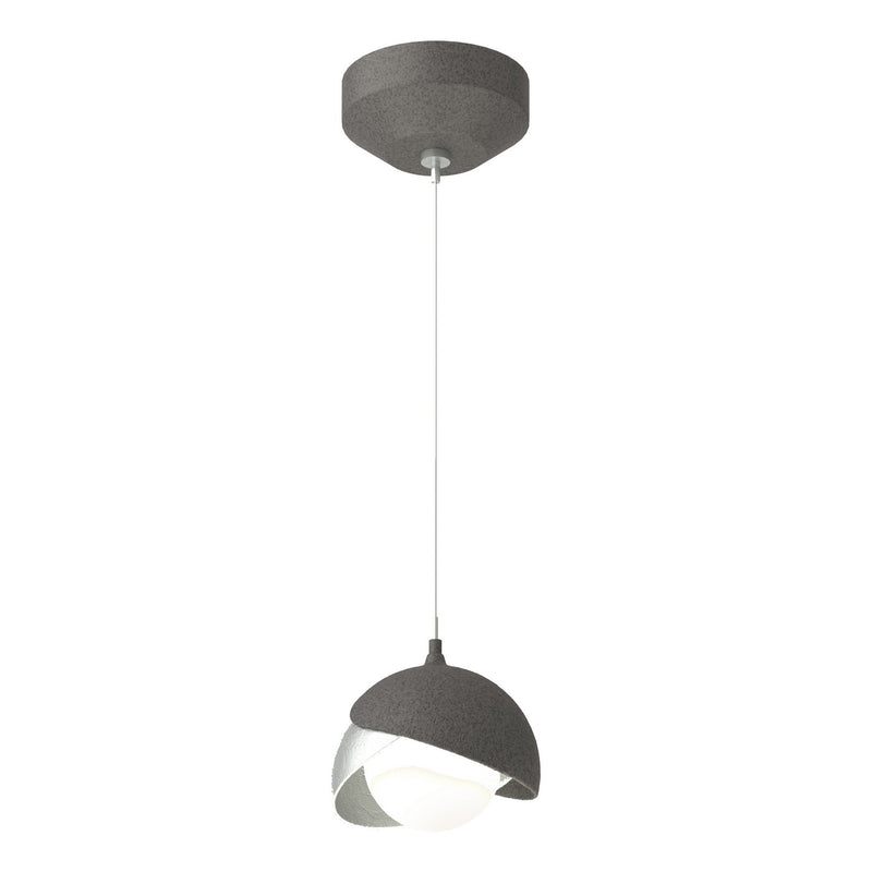 Hubbardton Forge 161183-SKT-STND-20-82-GG0711 One Light Mini Pendant, Natural Iron