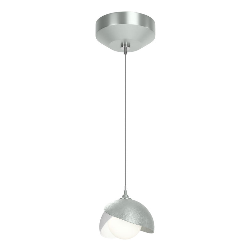 Hubbardton Forge 161183-SKT-STND-82-02-GG0711 One Light Pendant, Vintage Platinum