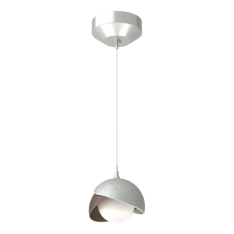 Hubbardton Forge 161183-SKT-STND-82-05-GG0711 One Light Mini Pendant, Vintage Platinum