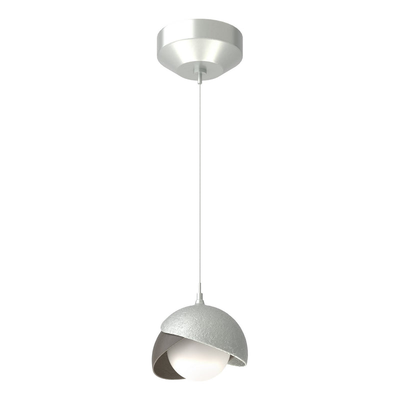 Hubbardton Forge 161183-SKT-STND-82-07-GG0711 One Light Mini Pendant, Vintage Platinum