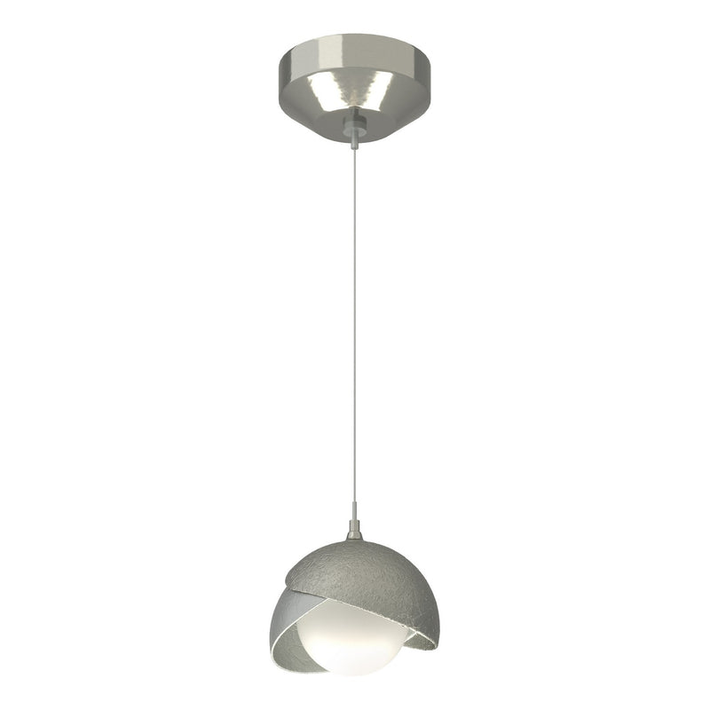 Hubbardton Forge 161183-SKT-STND-85-82-GG0711 One Light Mini Pendant, Sterling