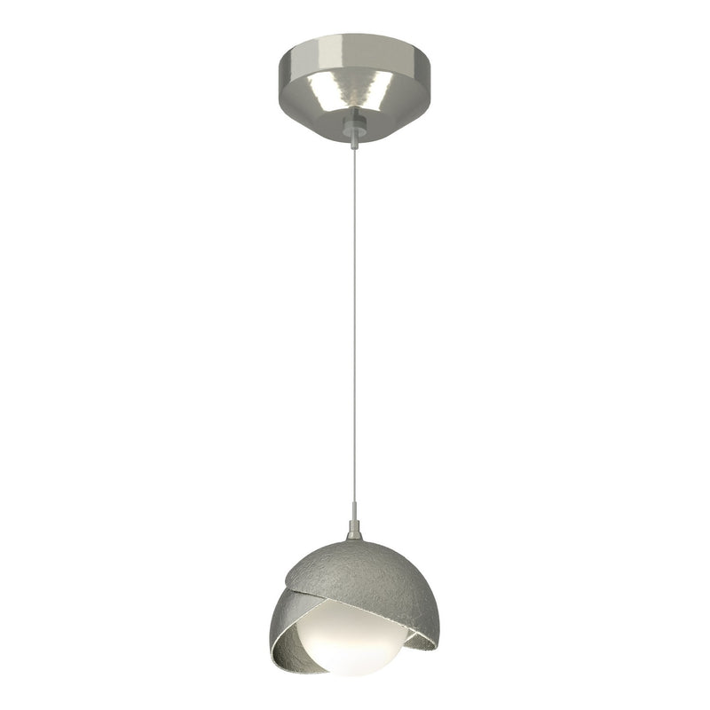 Hubbardton Forge 161183-SKT-STND-85-85-GG0711 One Light Mini Pendant, Sterling