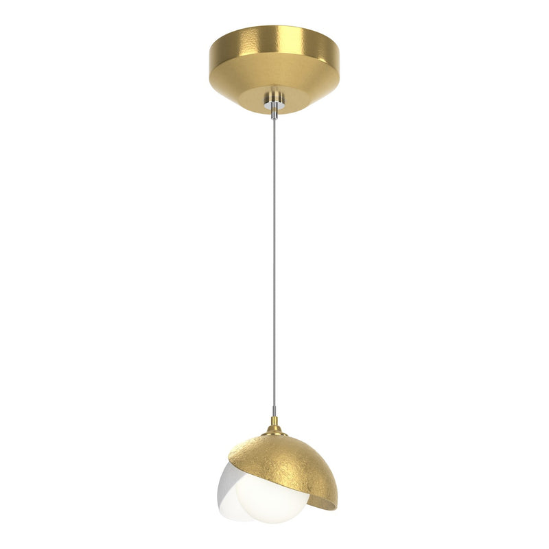 Hubbardton Forge 161183-SKT-STND-86-02-GG0711 One Light Pendant, Modern Brass