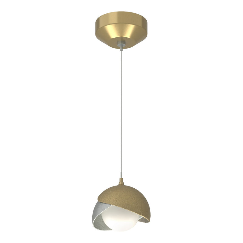 Hubbardton Forge 161183-SKT-STND-86-82-GG0711 One Light Mini Pendant, Modern Brass