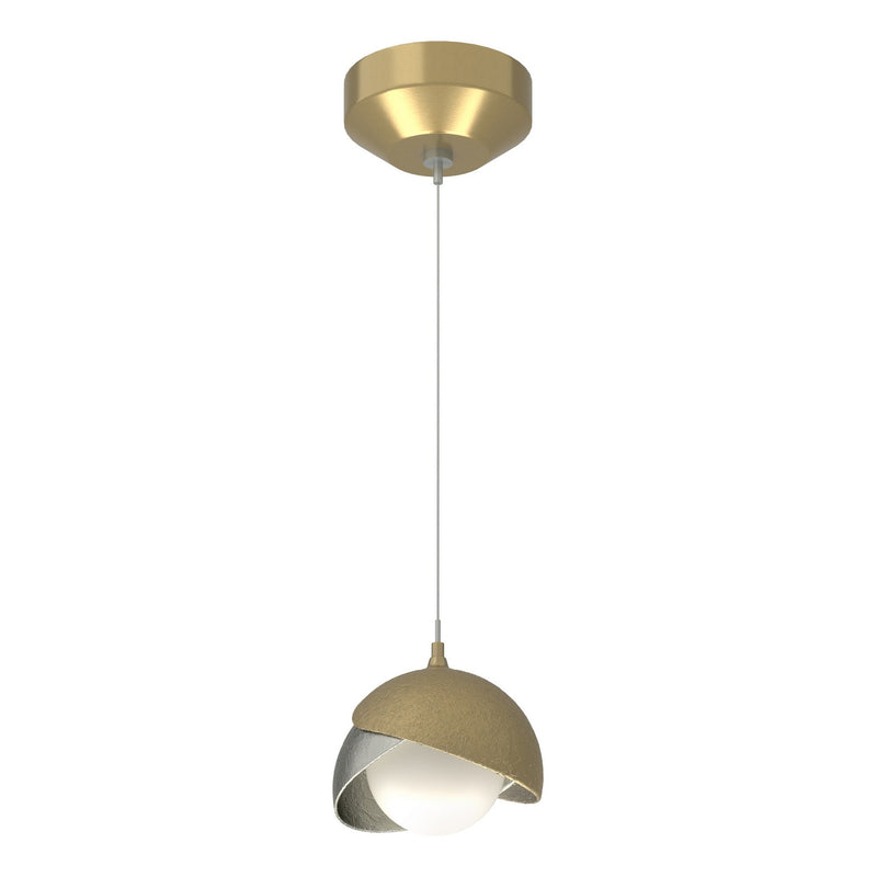 Hubbardton Forge 161183-SKT-STND-86-85-GG0711 One Light Mini Pendant, Modern Brass