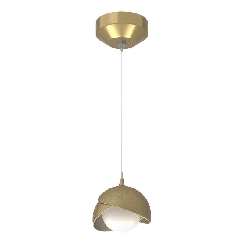 Hubbardton Forge 161183-SKT-STND-86-86-GG0711 One Light Mini Pendant, Modern Brass