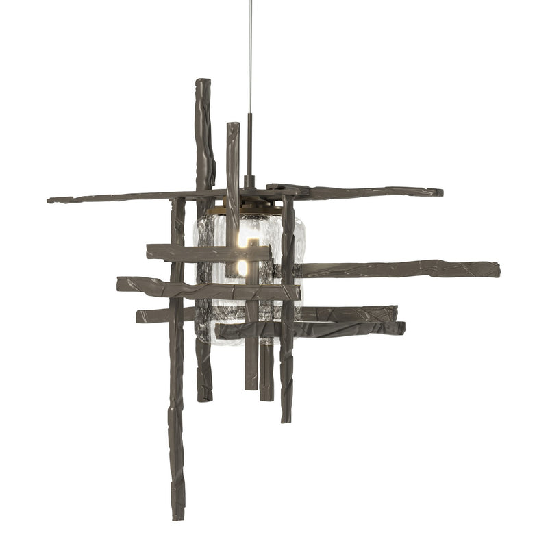Hubbardton Forge 161184-SKT-STND-07-II0728 One Light Mini Pendant, Dark Smoke