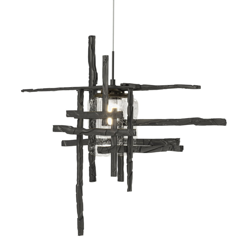 Hubbardton Forge 161184-SKT-STND-10-II0728 One Light Mini Pendant, Black