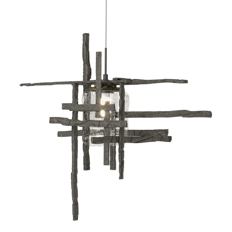 Hubbardton Forge 161184-SKT-STND-20-II0728 One Light Mini Pendant, Natural Iron