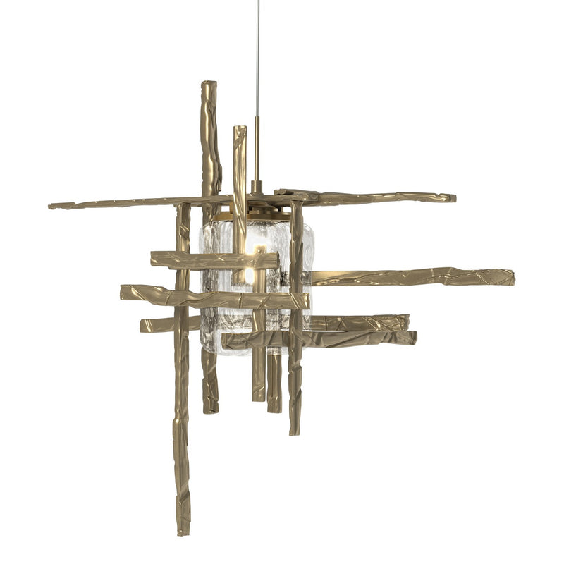 Hubbardton Forge 161184-SKT-STND-84-II0728 One Light Mini Pendant, Soft Gold