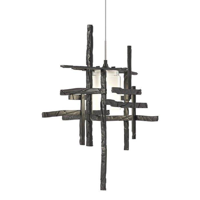Hubbardton Forge 161185-SKT-STND-10-YC0305 One Light Mini Pendant, Black
