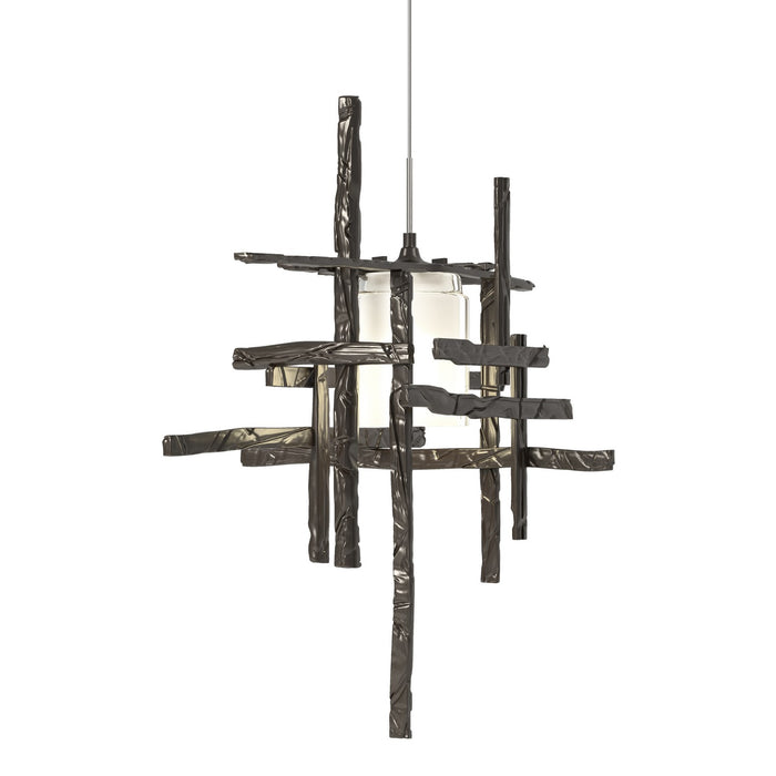 Hubbardton Forge 161185-SKT-STND-14-YC0305 One Light Mini Pendant, Oil Rubbed Bronze
