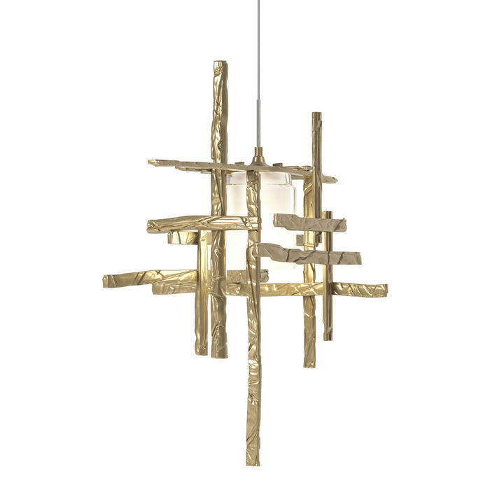 Hubbardton Forge 161185-SKT-STND-84-YC0305 One Light Mini Pendant, Soft Gold