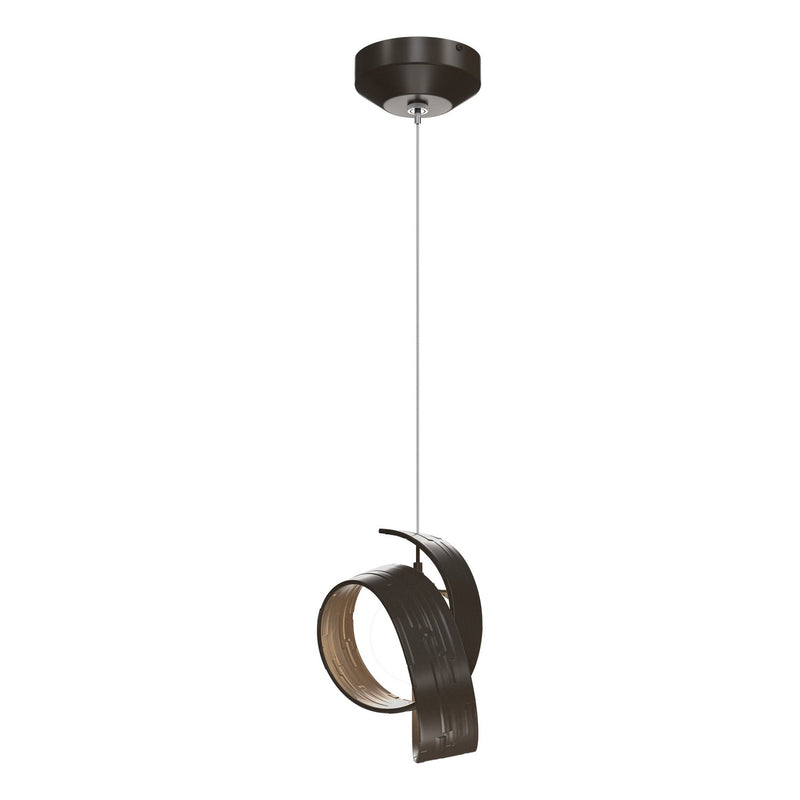 Hubbardton Forge 161186-SKT-STND-05-GG0711 LED Pendant, Bronze