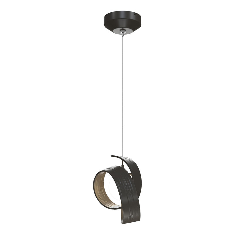 Hubbardton Forge 161186-SKT-STND-07-GG0711 LED Pendant, Dark Smoke