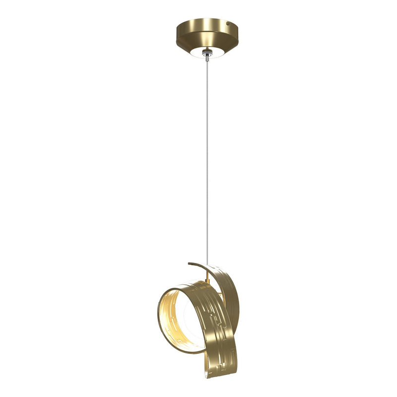 Hubbardton Forge 161186-SKT-STND-86-GG0711 LED Pendant, Modern Brass