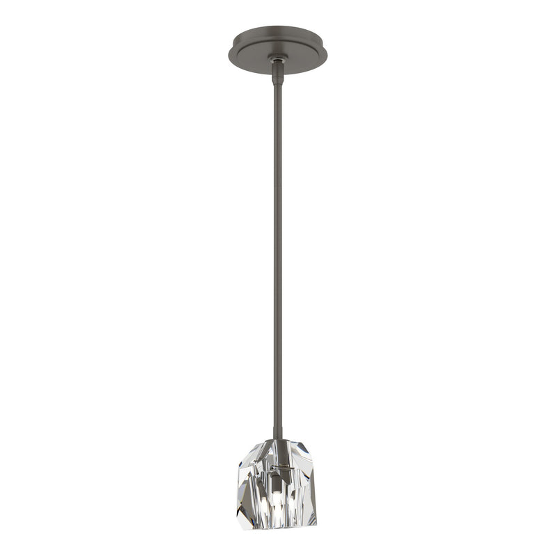 Hubbardton Forge 181061-SKT-MULT-07-CR One Light Pendant, Dark Smoke