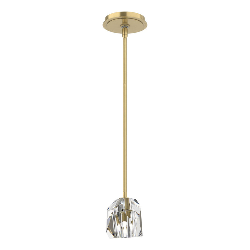 Hubbardton Forge 181061-SKT-MULT-86-CR One Light Pendant, Modern Brass