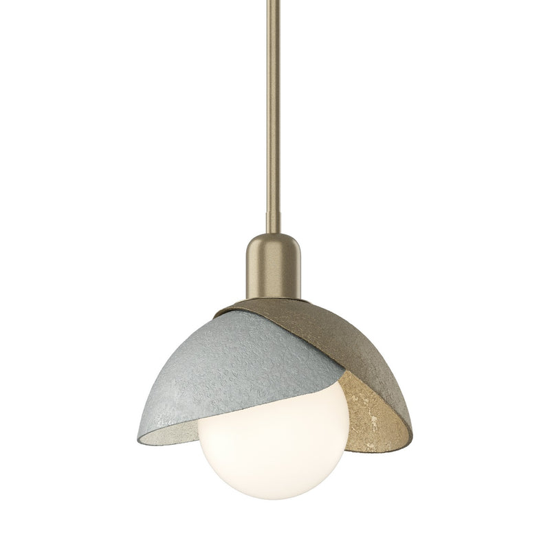 Hubbardton Forge 181183-SKT-MULT-84-82 One Light Pendant, Soft Gold