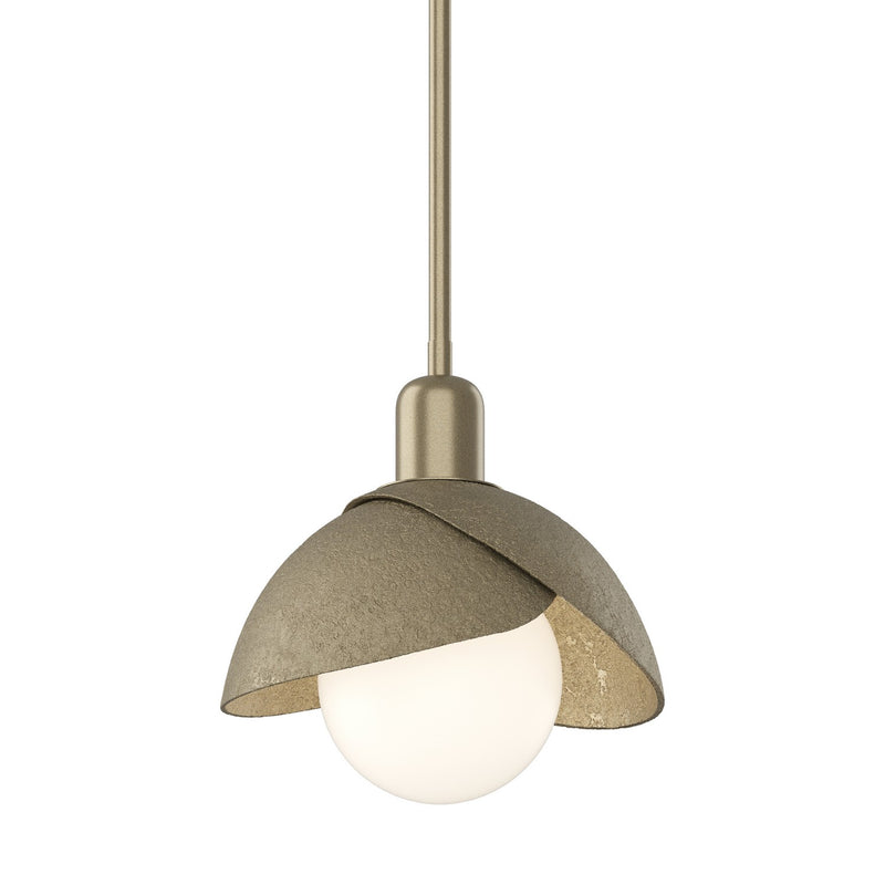 Hubbardton Forge 181183-SKT-MULT-84-84 One Light Pendant, Soft Gold