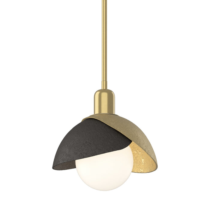 Hubbardton Forge 181183-SKT-MULT-86-14 One Light Pendant, Modern Brass