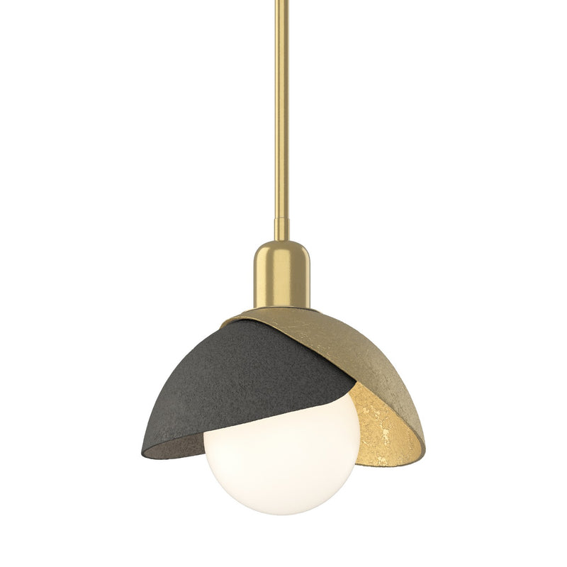 Hubbardton Forge 181183-SKT-MULT-86-20 One Light Pendant, Modern Brass