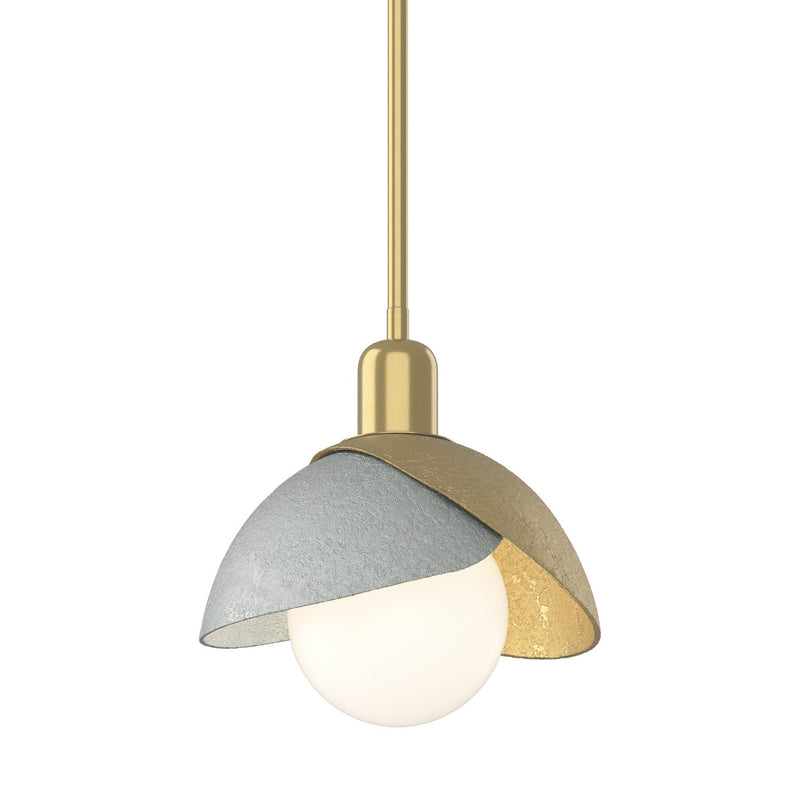 Hubbardton Forge 181183-SKT-MULT-86-82 One Light Pendant, Modern Brass