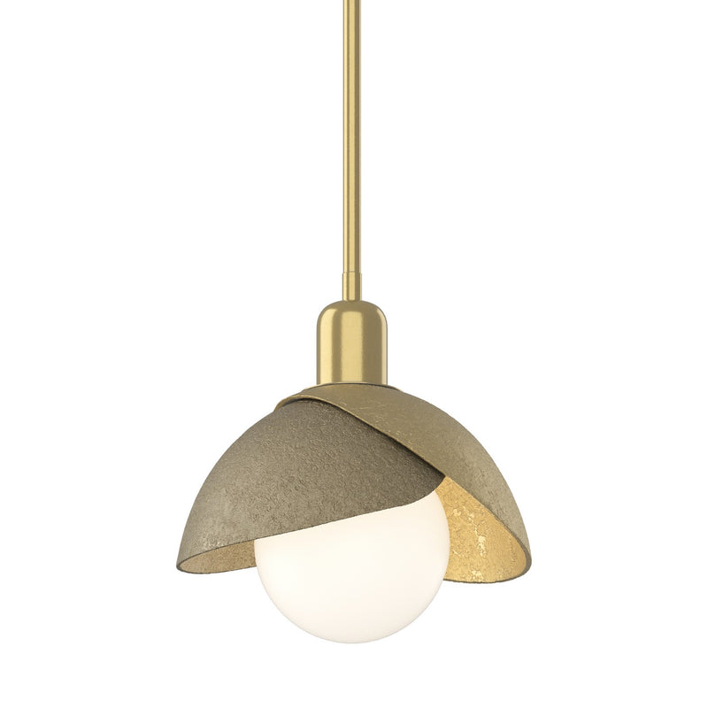 Hubbardton Forge 181183-SKT-MULT-86-84 One Light Pendant, Modern Brass
