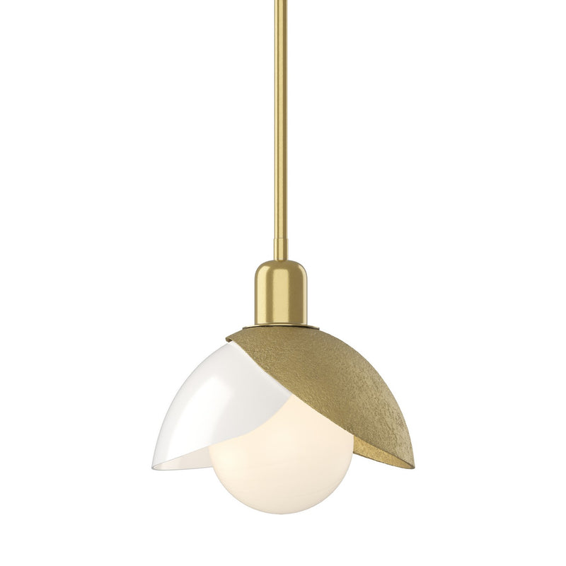 Hubbardton Forge 181184-SKT-MULT-86-BB0757 One Light Pendant, Modern Brass